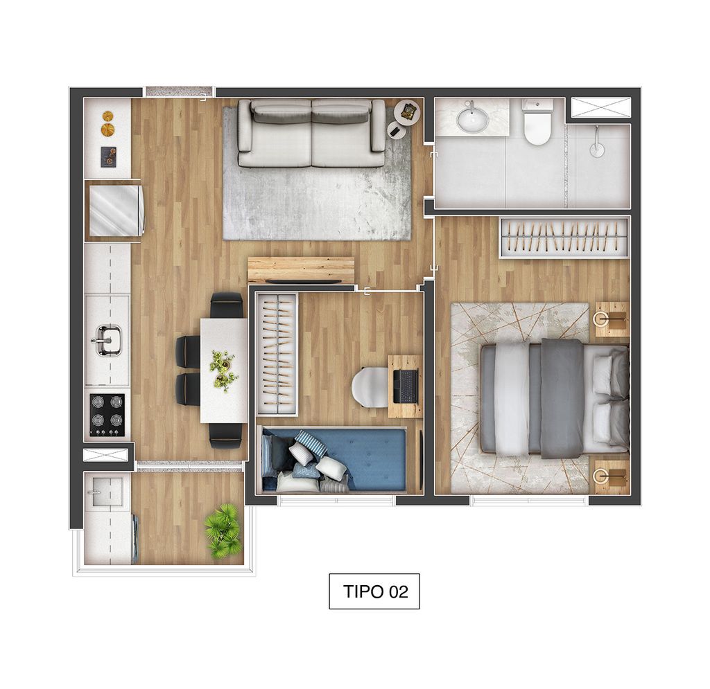 Apartamento à venda com 2 quartos, 39m² - Foto 17