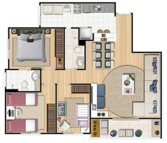 Apartamento à venda com 3 quartos, 68m² - Foto 5