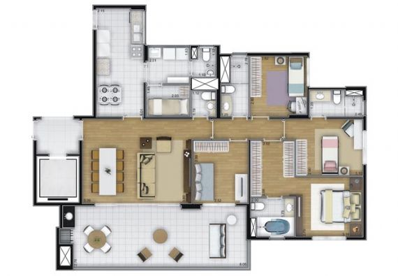 Apartamento à venda com 4 quartos, 135m² - Foto 5