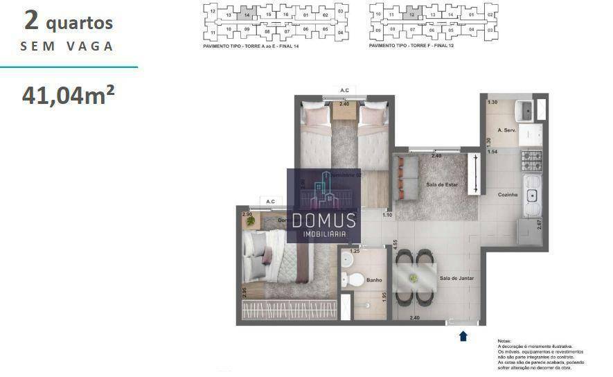 Apartamento à venda com 2 quartos, 41m² - Foto 13