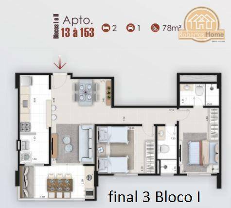 Apartamento à venda com 2 quartos, 78m² - Foto 4