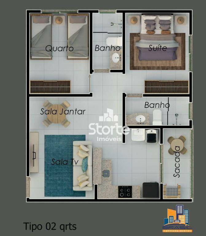 Apartamento à venda com 2 quartos, 54m² - Foto 17