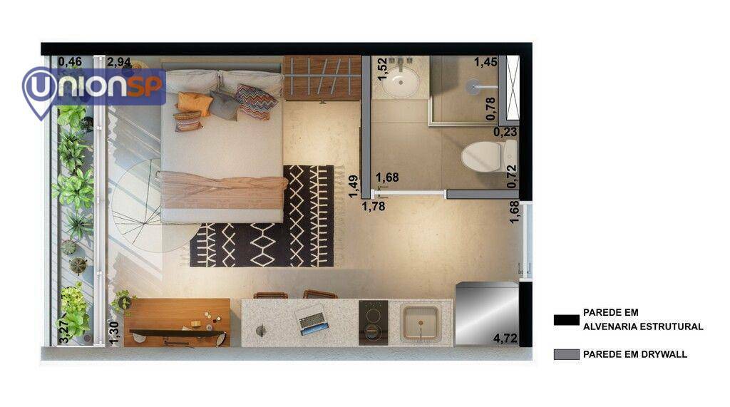 Apartamento à venda com 1 quarto, 25m² - Foto 12