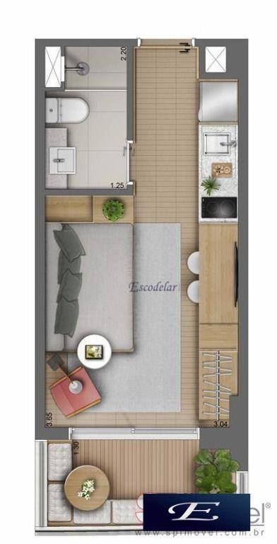 Apartamento à venda com 1 quarto, 23m² - Foto 9