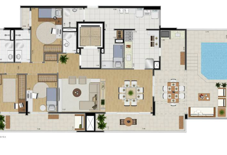 Apartamento à venda com 4 quartos, 193m² - Foto 14