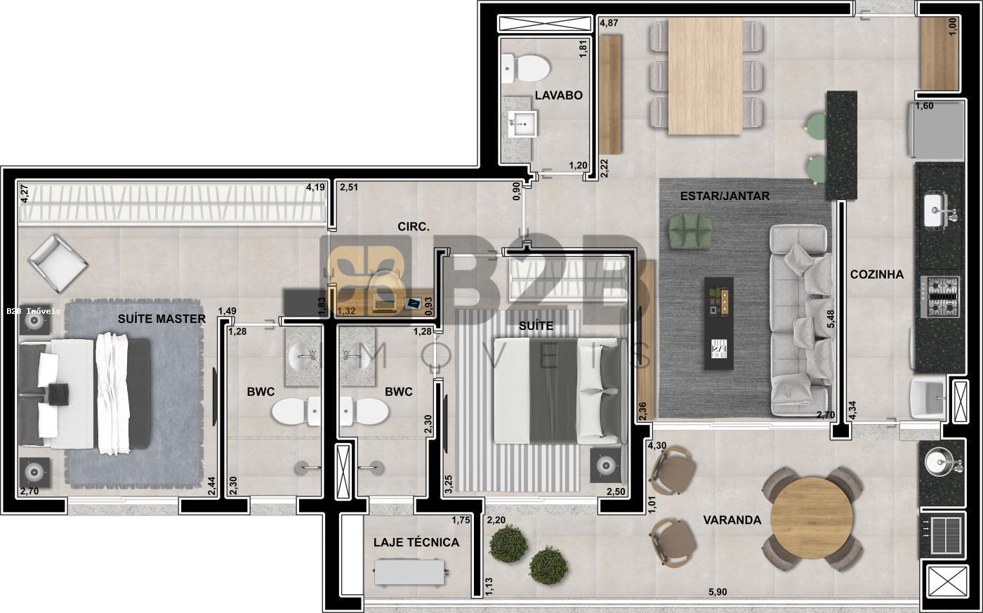 Apartamento à venda com 2 quartos, 87m² - Foto 17