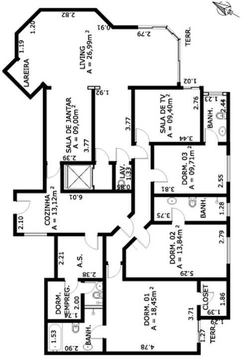 Apartamento à venda com 4 quartos, 170m² - Foto 7