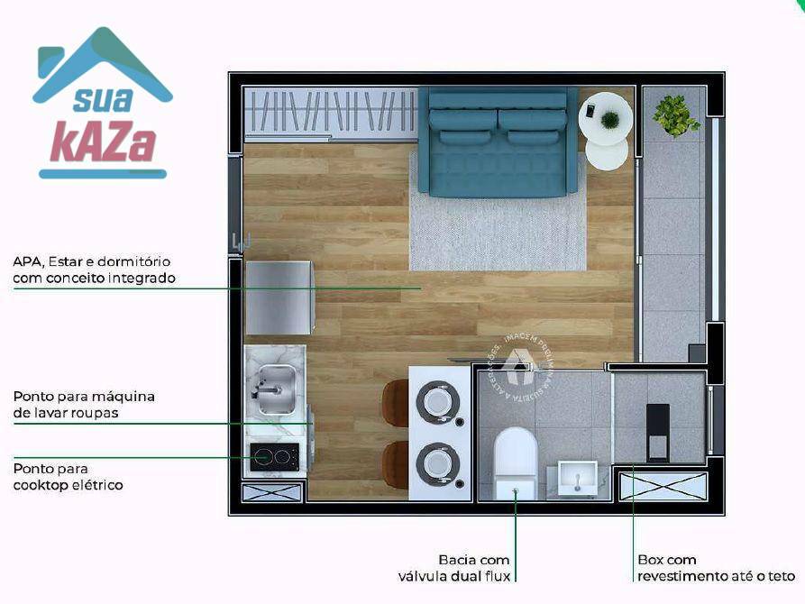 Apartamento à venda com 1 quarto, 17m² - Foto 4