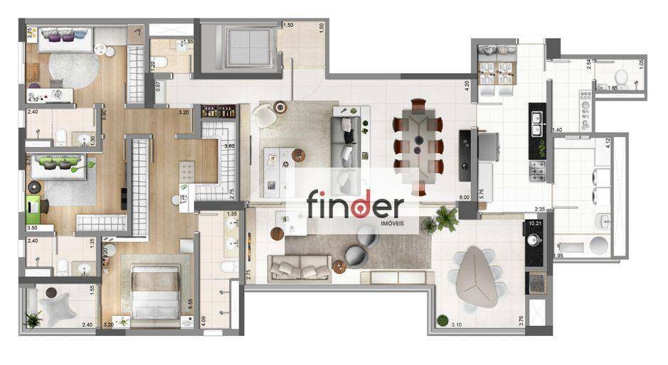 Apartamento à venda com 3 quartos, 189m² - Foto 48