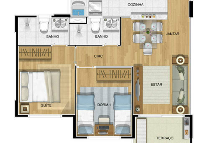 Apartamento à venda com 2 quartos, 58m² - Foto 6