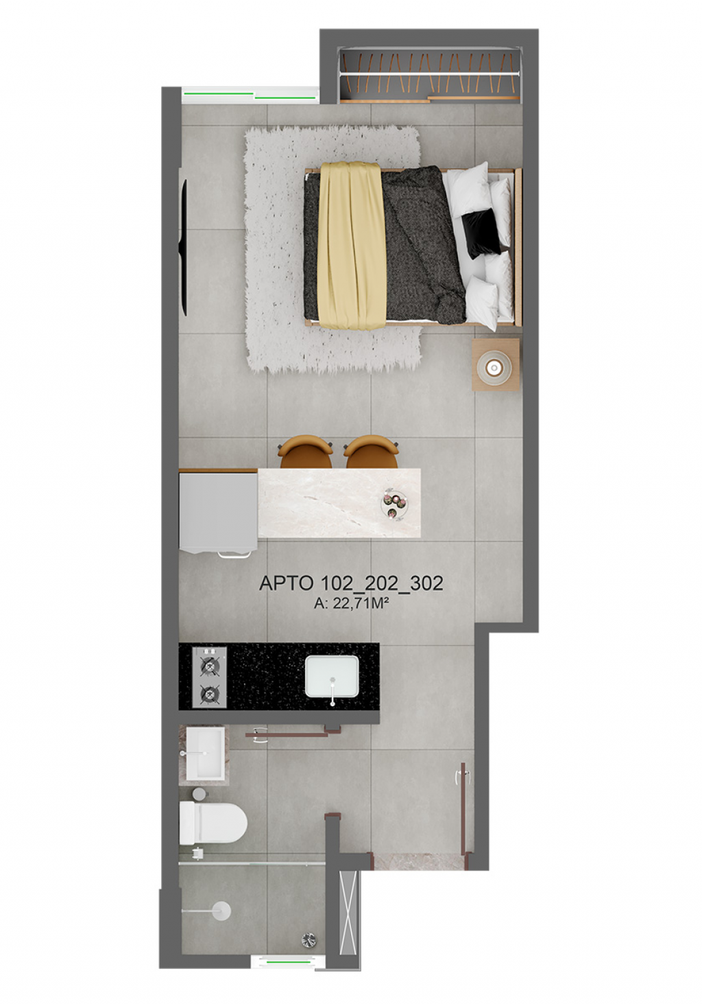 Apartamento à venda com 1 quarto, 22m² - Foto 18