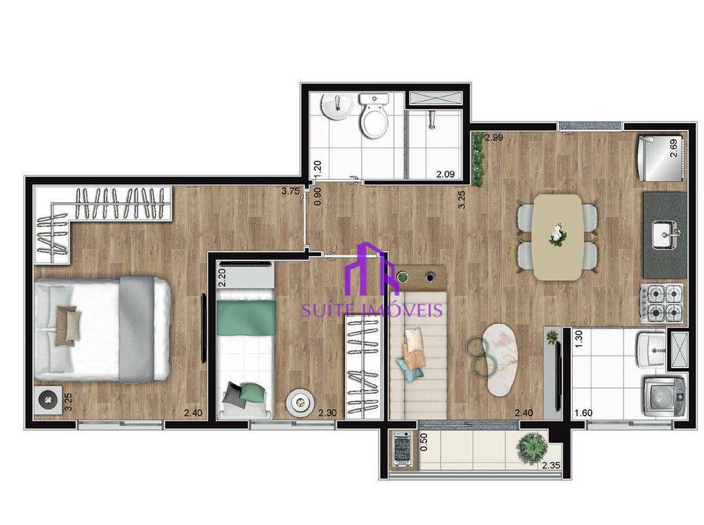 Apartamento à venda com 2 quartos, 41m² - Foto 5