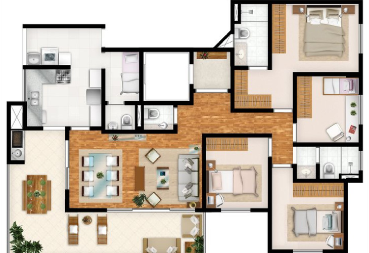 Apartamento à venda com 4 quartos, 127m² - Foto 3