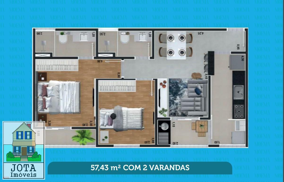 Apartamento à venda com 2 quartos, 57m² - Foto 14