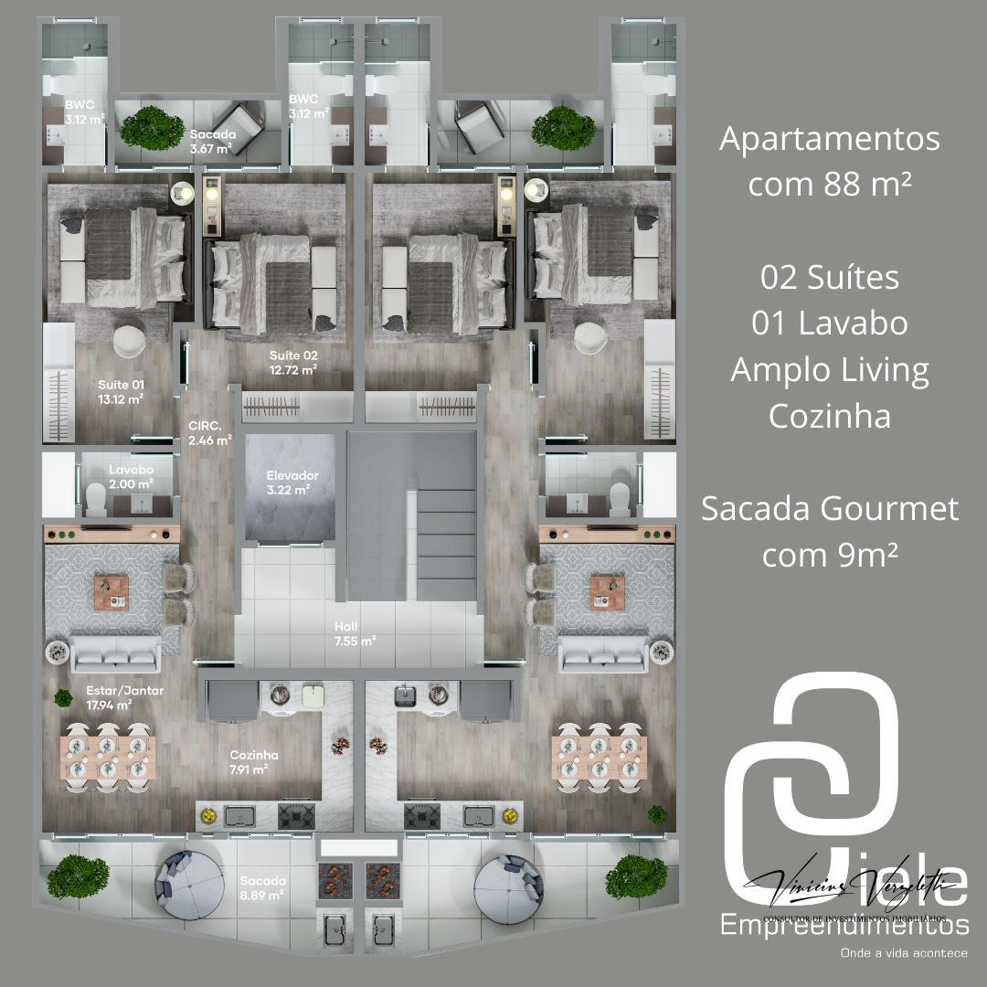 Apartamento à venda com 2 quartos, 122m² - Foto 14