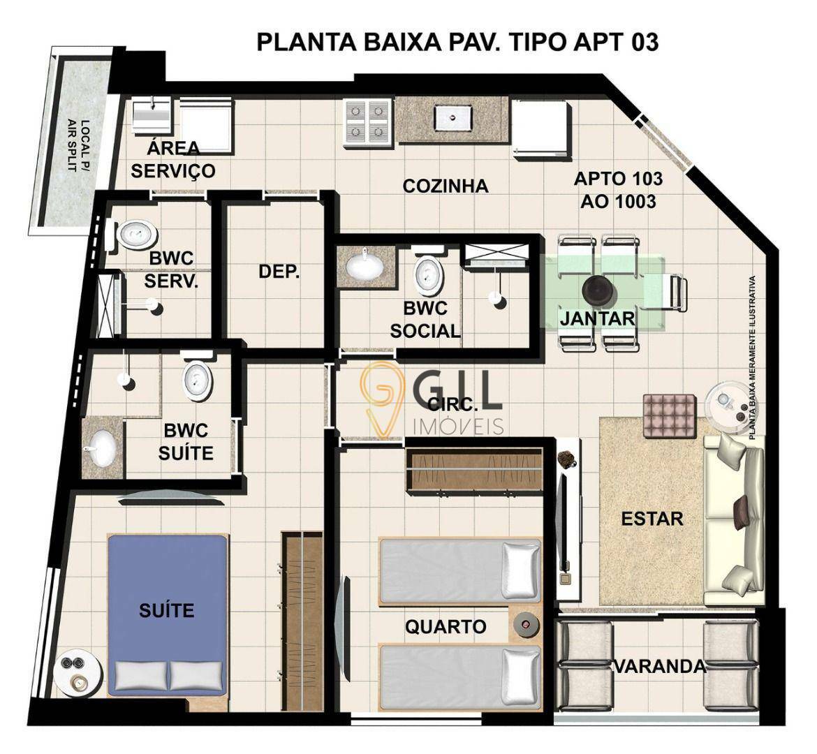 Apartamento à venda com 2 quartos, 54m² - Foto 4