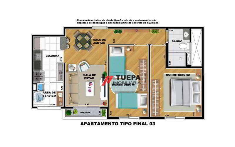 Apartamento à venda com 2 quartos, 52m² - Foto 11