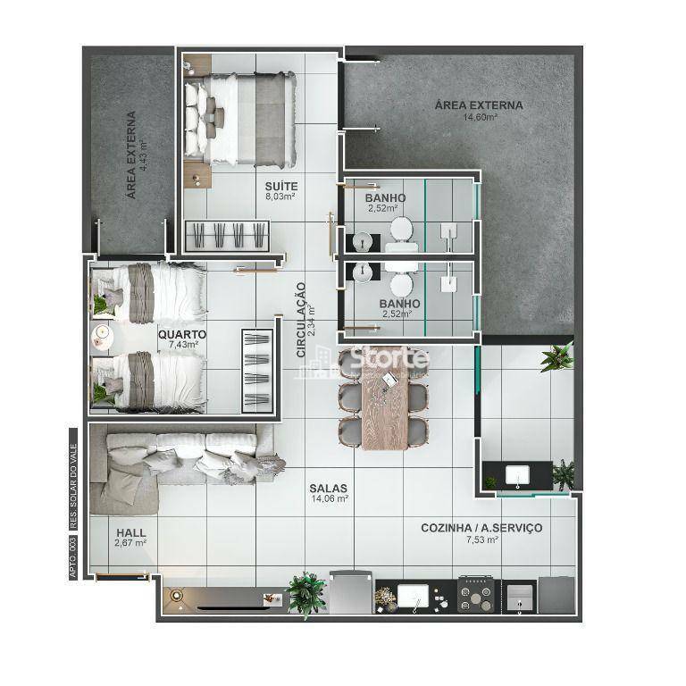 Apartamento à venda com 2 quartos, 67m² - Foto 11