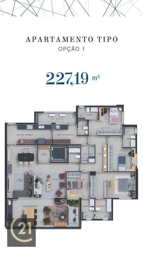 Apartamento à venda com 4 quartos, 227m² - Foto 58