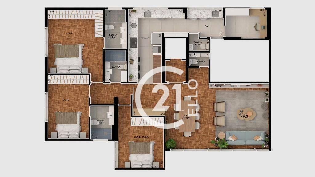 Apartamento à venda com 3 quartos, 155m² - Foto 9