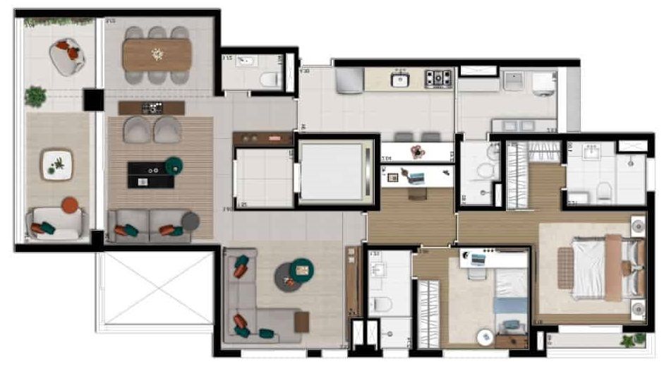 Apartamento à venda com 2 quartos, 127m² - Foto 14