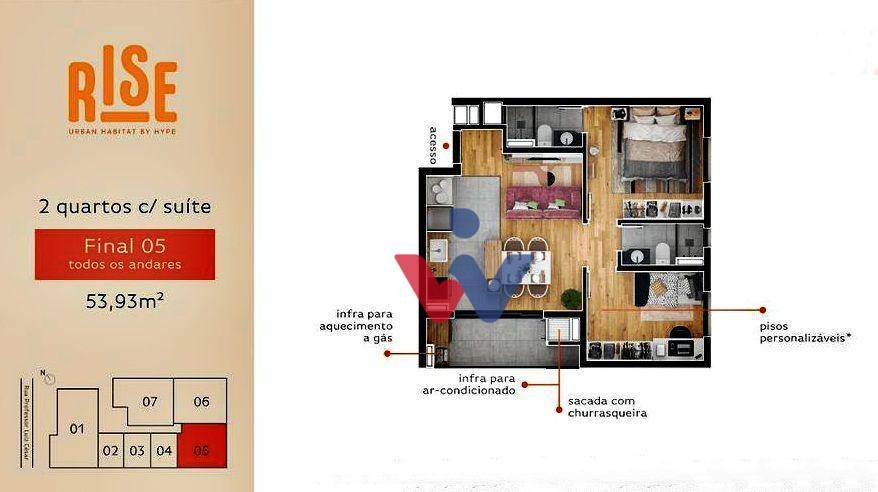 Apartamento à venda com 2 quartos, 53m² - Foto 15