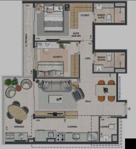 Apartamento à venda com 2 quartos, 77m² - Foto 26