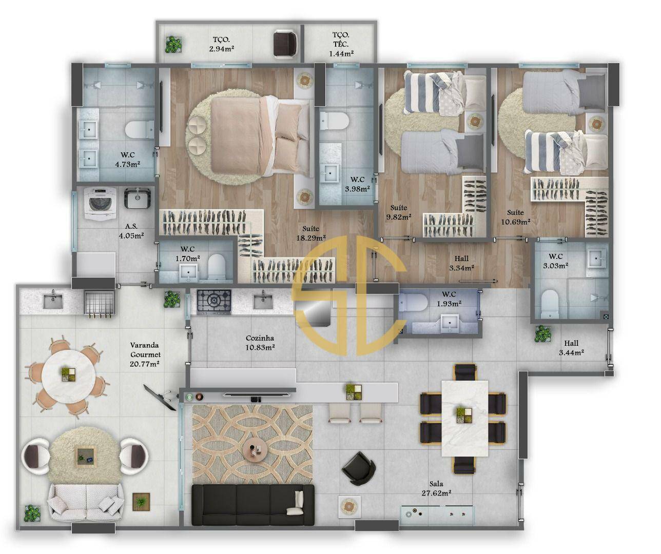 Apartamento à venda com 3 quartos, 141m² - Foto 24