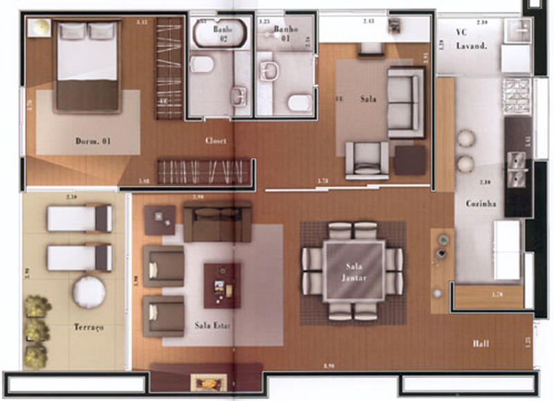 Apartamento à venda com 3 quartos, 121m² - Foto 4