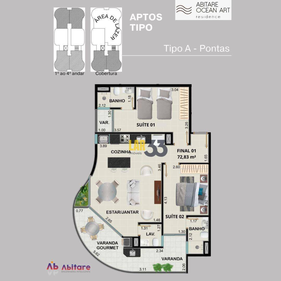 Apartamento à venda com 2 quartos, 69m² - Foto 19