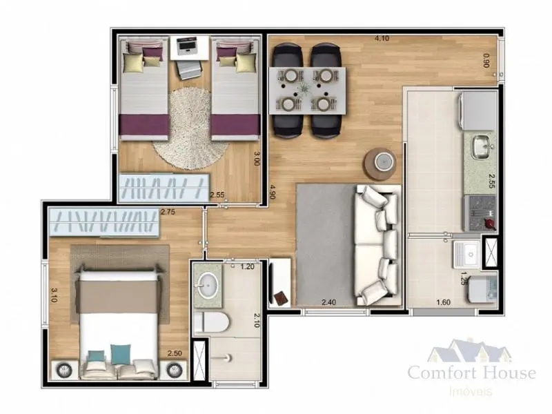 Apartamento à venda com 3 quartos, 53m² - Foto 7