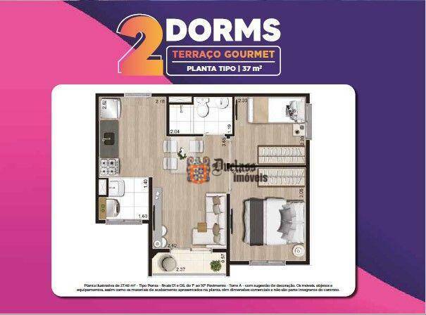 Apartamento à venda com 2 quartos, 37m² - Foto 18