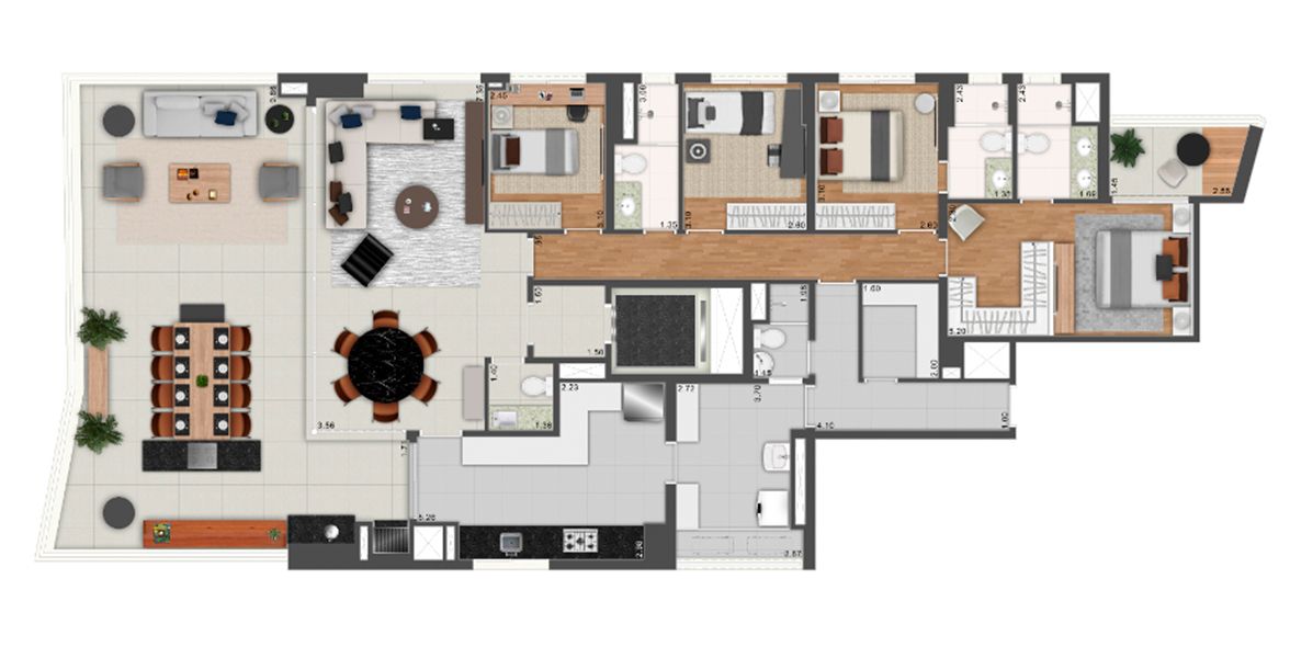 Apartamento à venda com 4 quartos, 218m² - Foto 8