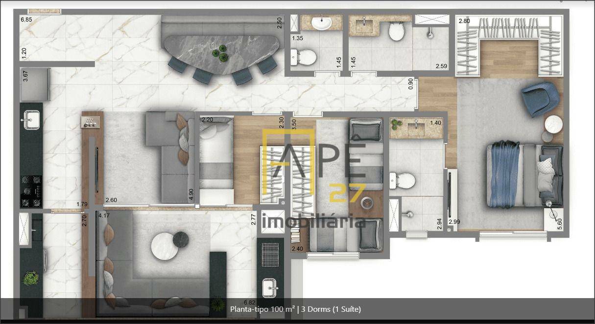 Apartamento à venda com 2 quartos, 100m² - Foto 23