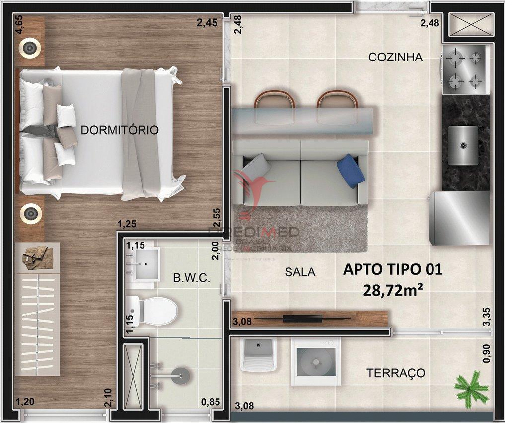 Apartamento à venda com 1 quarto, 25m² - Foto 17