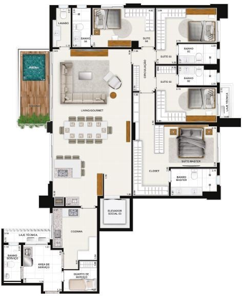 Apartamento, 4 quartos, 197 m² - Foto 50