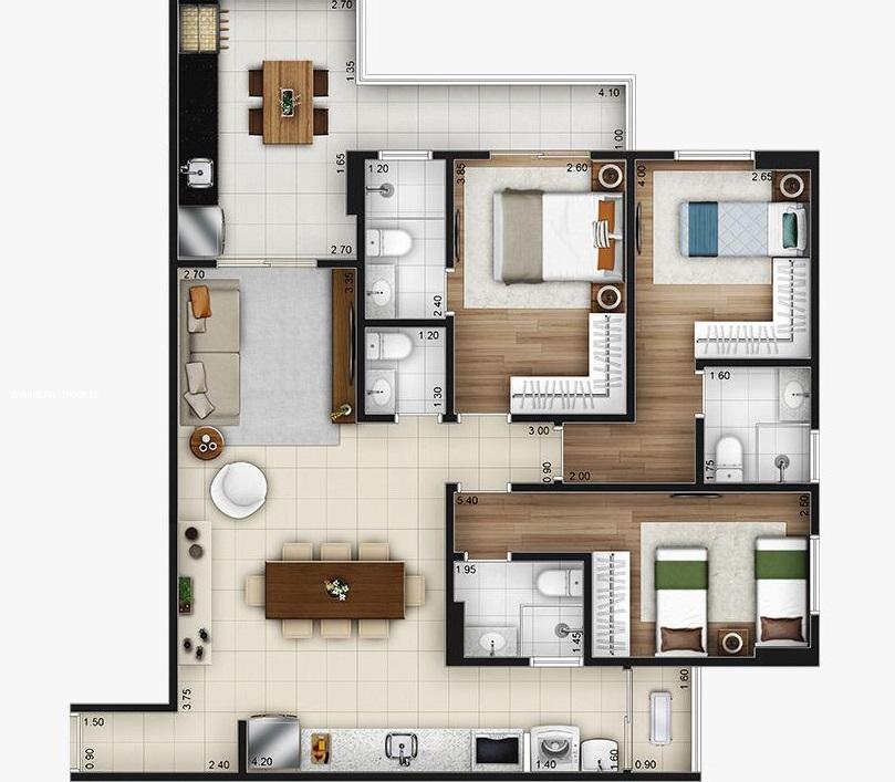 Apartamento à venda com 3 quartos, 104m² - Foto 5