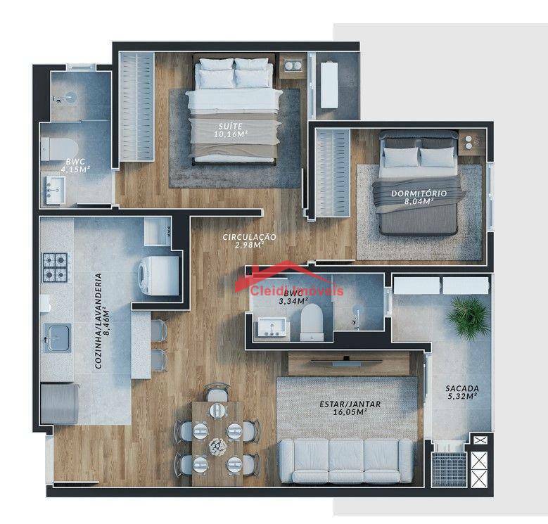 Apartamento à venda com 2 quartos, 57m² - Foto 17