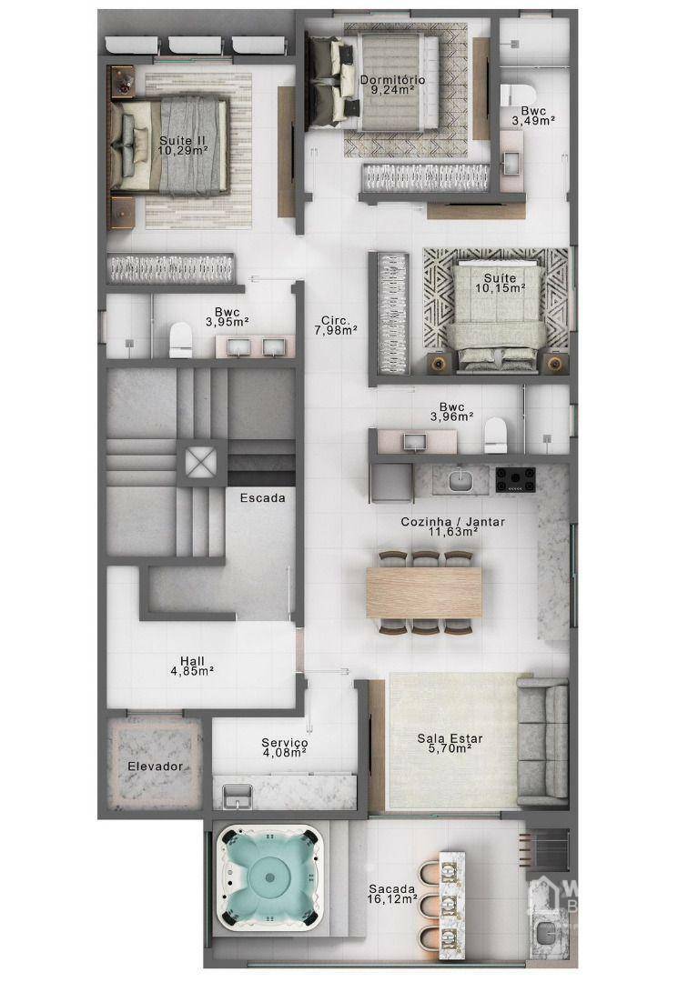 Apartamento à venda com 3 quartos, 100m² - Foto 10