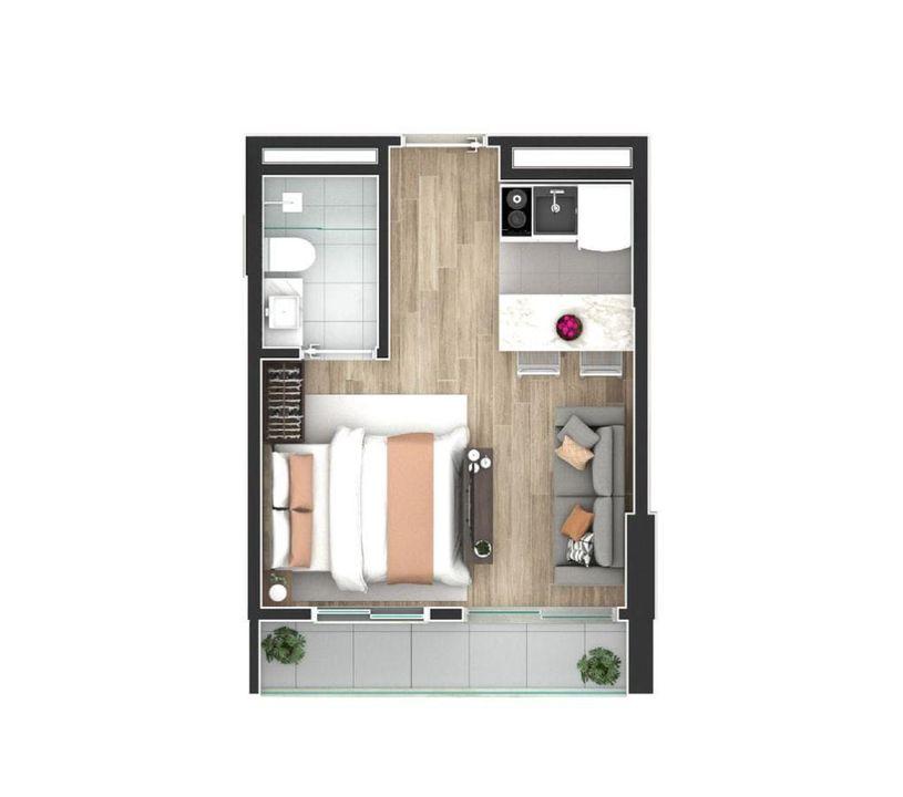 Apartamento à venda com 1 quarto, 35m² - Foto 15