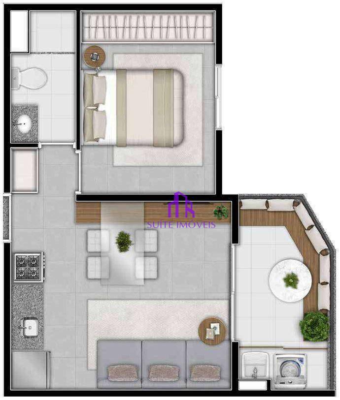 Apartamento à venda com 1 quarto, 36m² - Foto 16