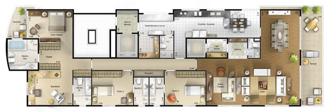 Apartamento à venda com 4 quartos, 221m² - Foto 3