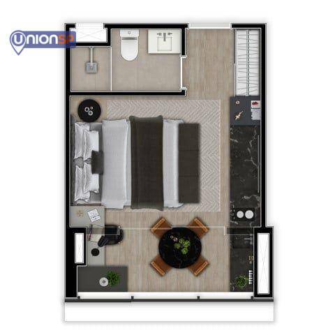 Apartamento à venda com 1 quarto, 27m² - Foto 14