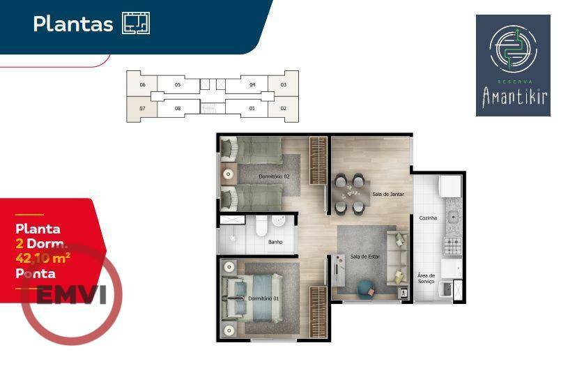 Apartamento à venda com 2 quartos, 44m² - Foto 24