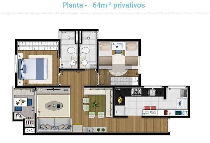 Apartamento à venda com 2 quartos, 64m² - Foto 12