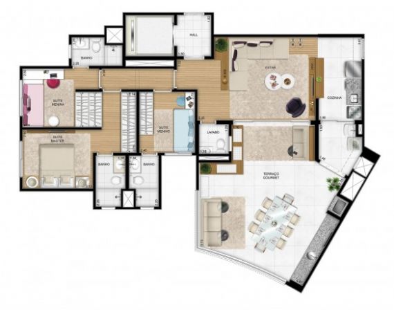 Apartamento à venda com 3 quartos, 122m² - Foto 6