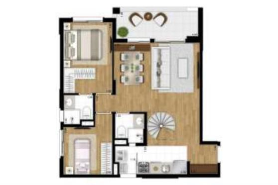 Apartamento à venda com 2 quartos, 126m² - Foto 10