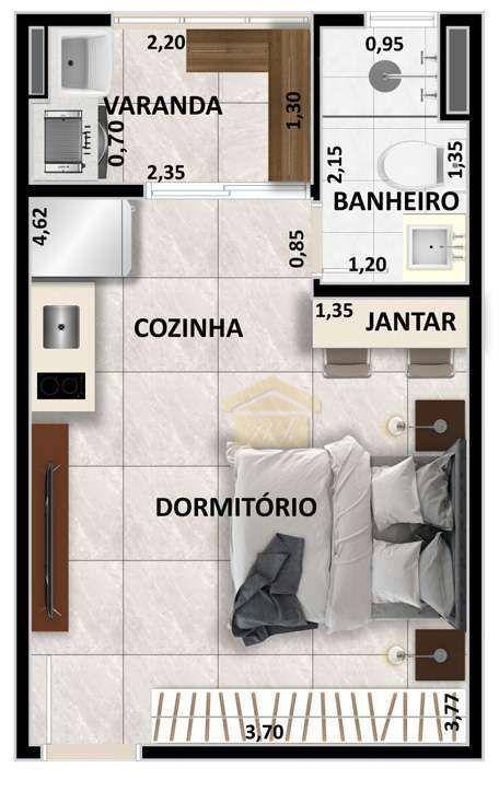 Apartamento à venda com 1 quarto, 28m² - Foto 21