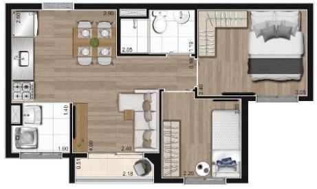 Apartamento à venda com 2 quartos, 37m² - Foto 15