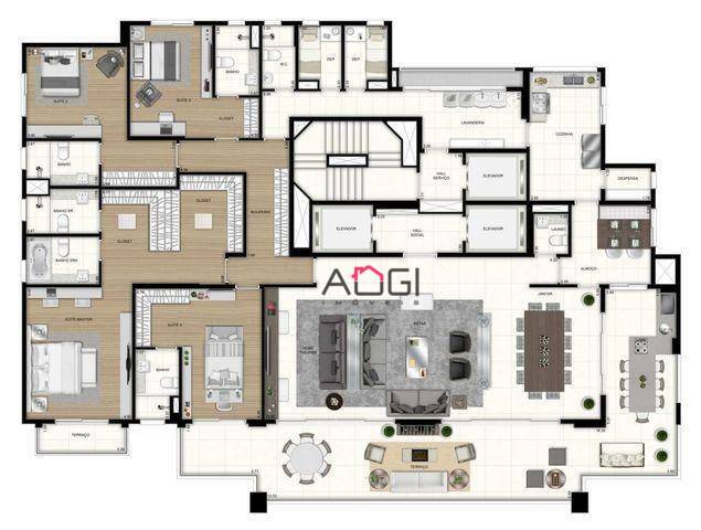 Apartamento à venda com 4 quartos, 403m² - Foto 6